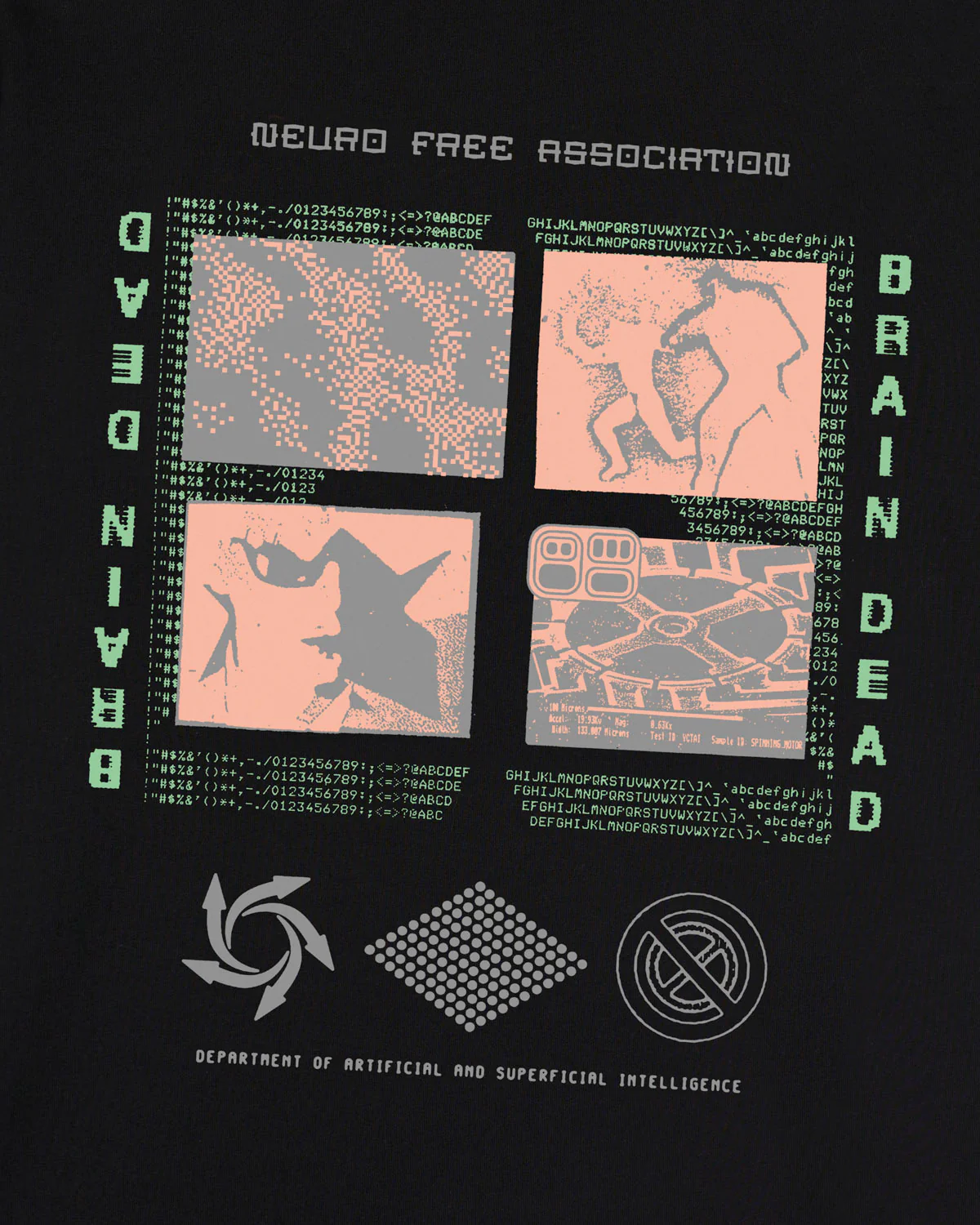 Neuro Free Association T-shirt - Black - Image 2