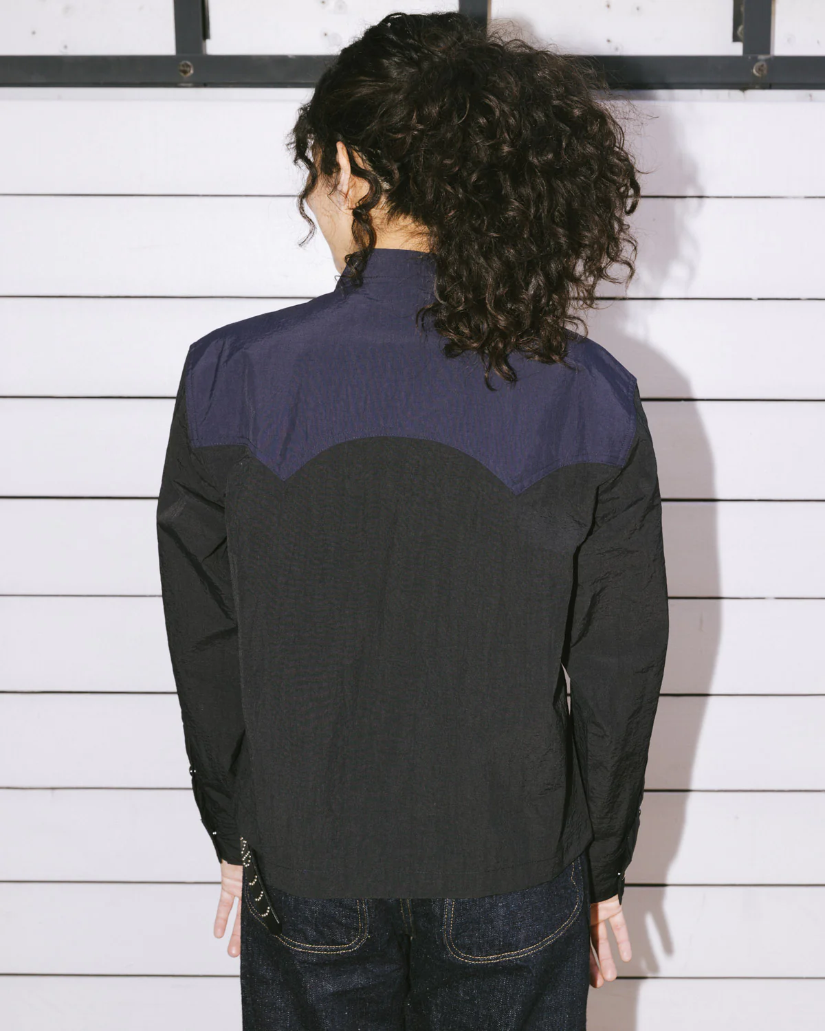 Nylon Western Shirt - Black - Image 11