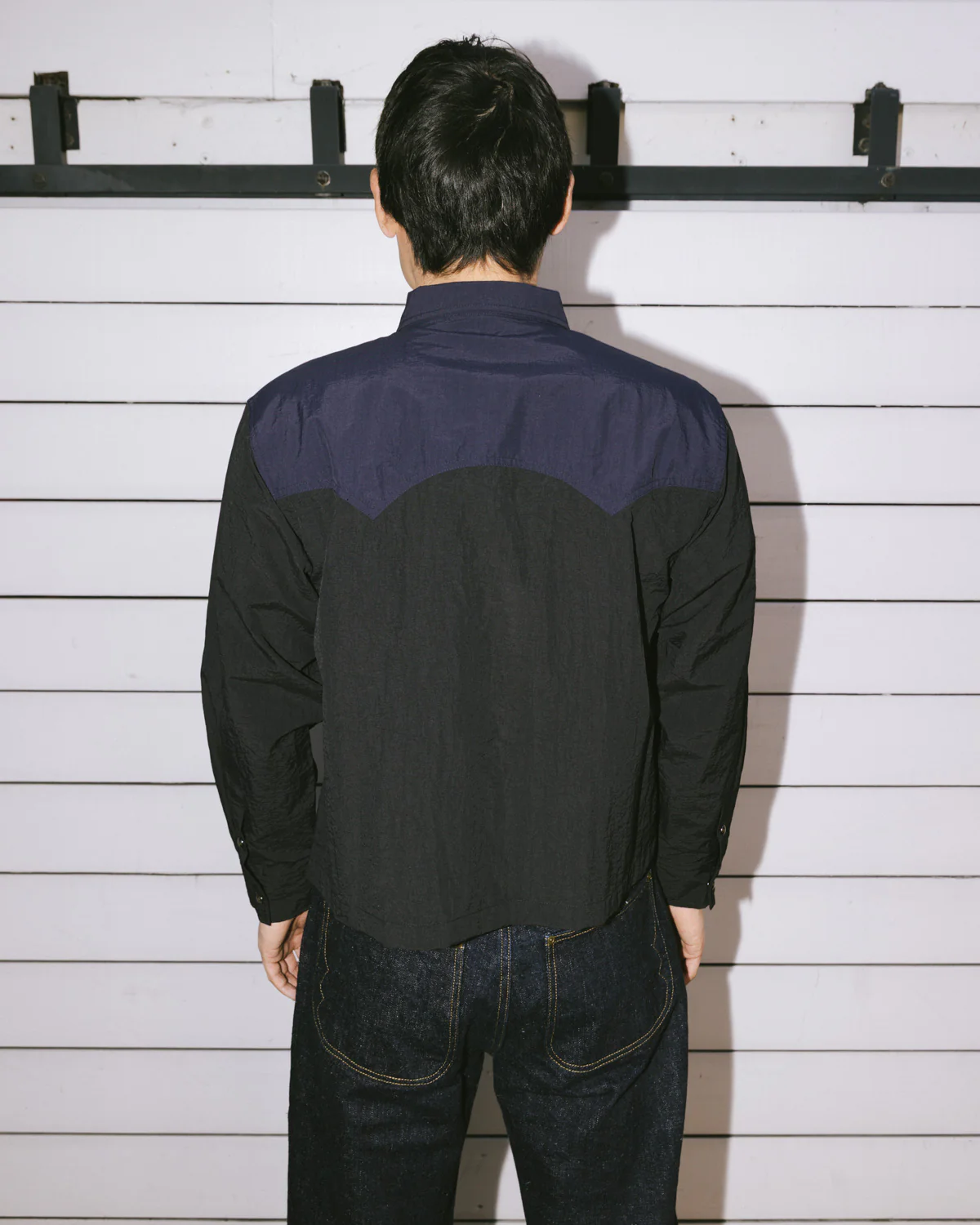 Nylon Western Shirt - Black - Image 7