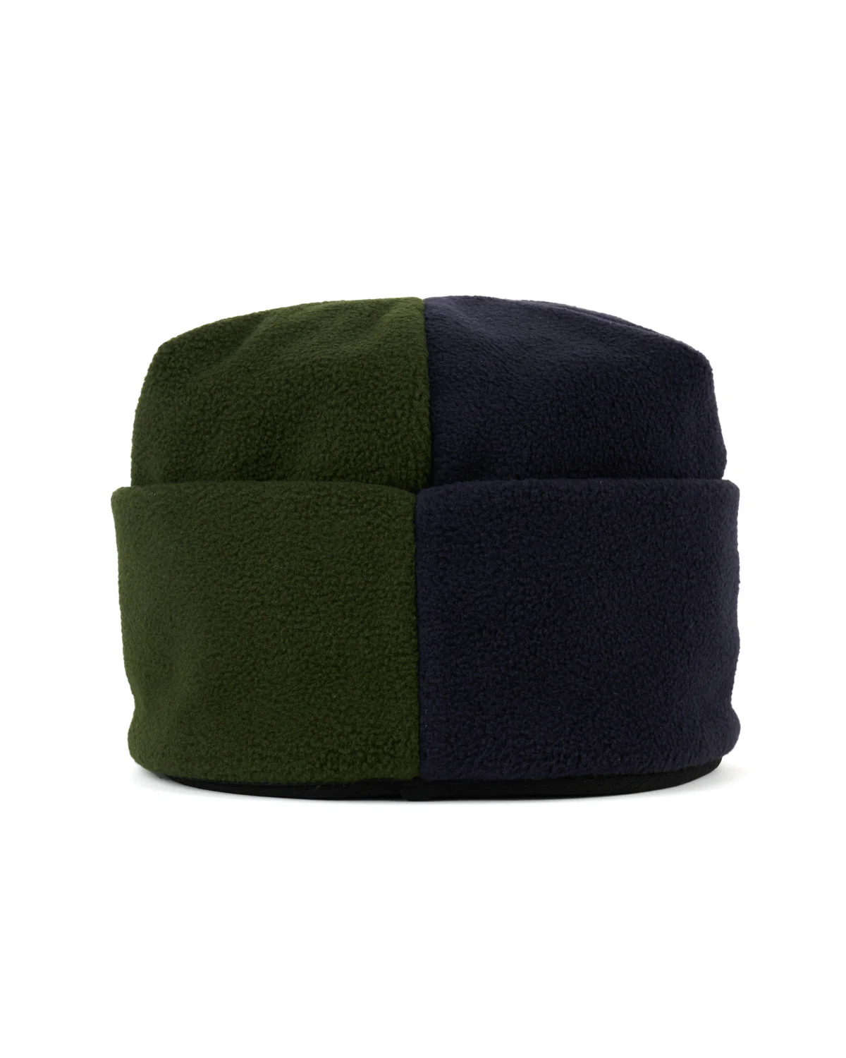 Organic Panel Polar Fleece Beanie - Navy/Olive - Image 7