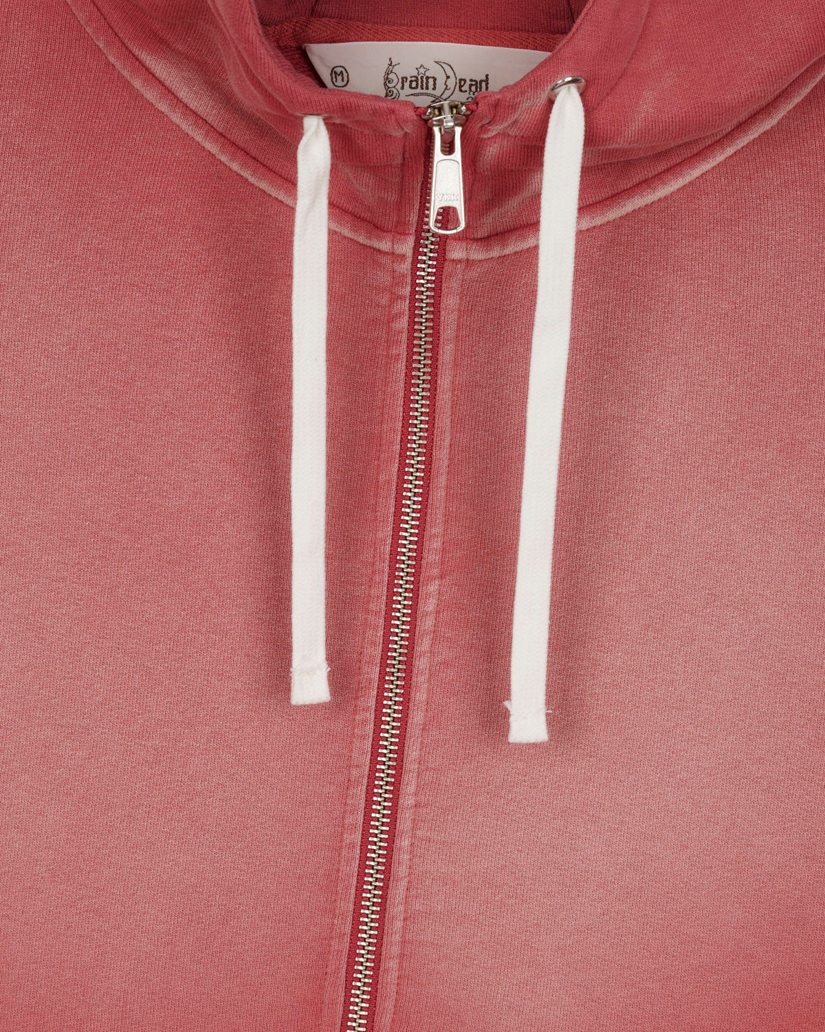 Padded Elbow Zip-Up Hoodie - Brick - Image 3
