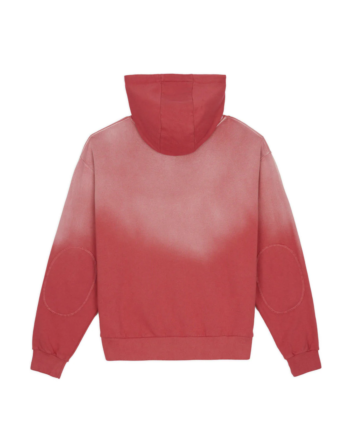 Padded Elbow Zip-Up Hoodie - Brick - Image 5