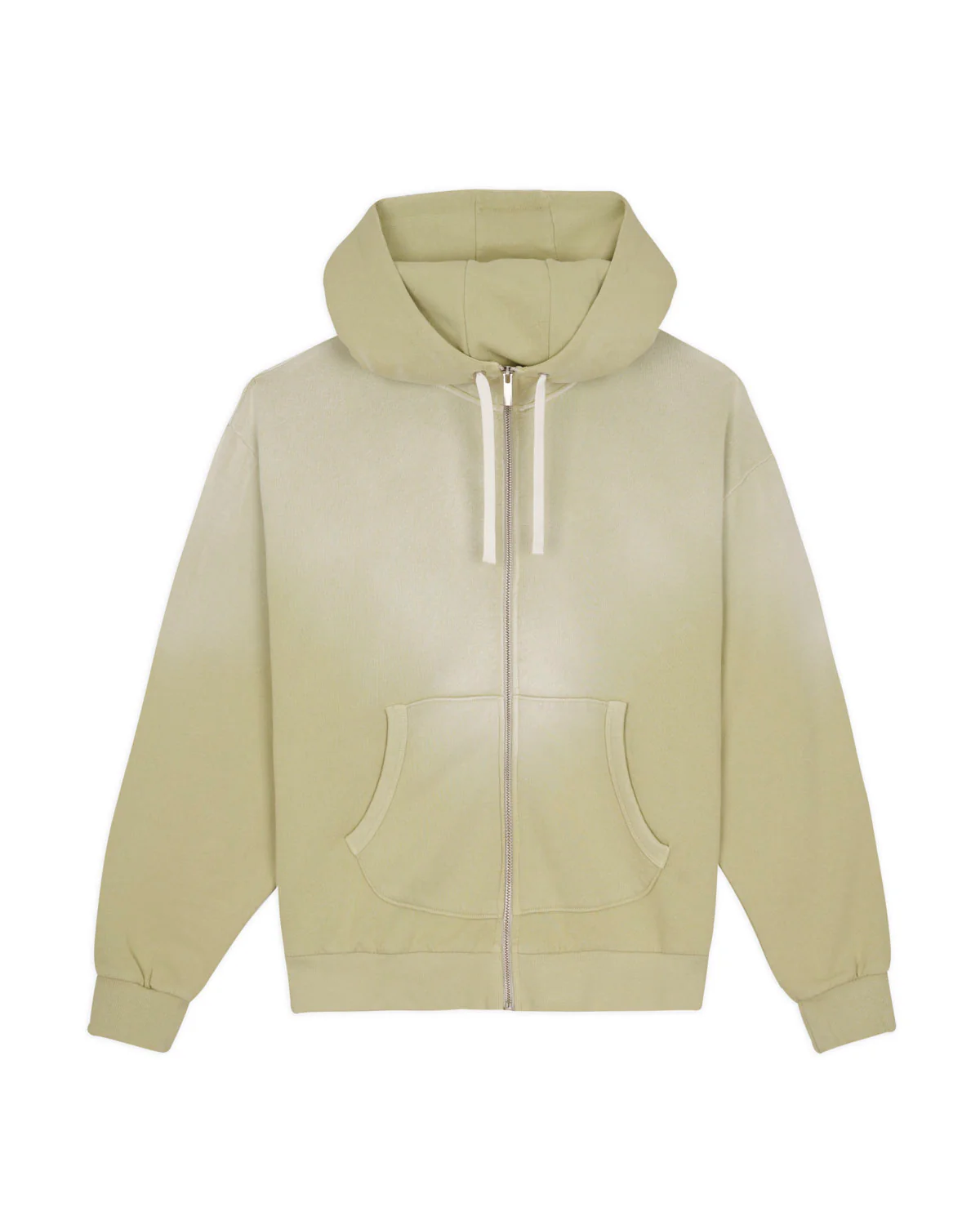 Padded Elbow Zip-Up Hoodie - Sand