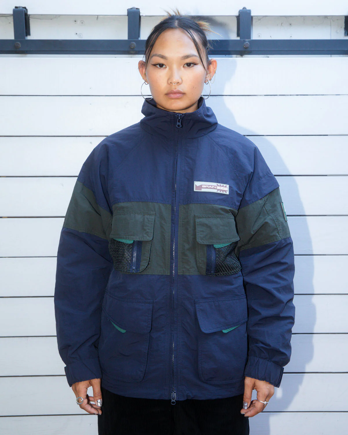 Paneled Snow Jacket - Navy - Image 8