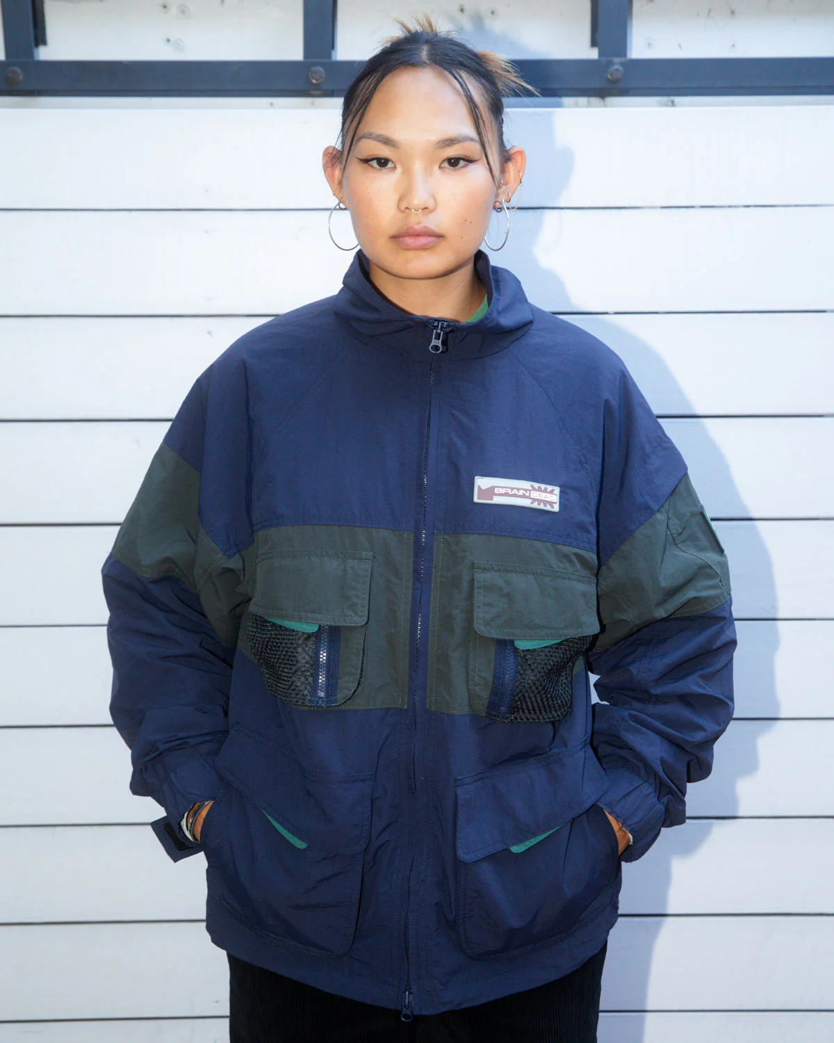 Paneled Snow Jacket - Navy - Image 9