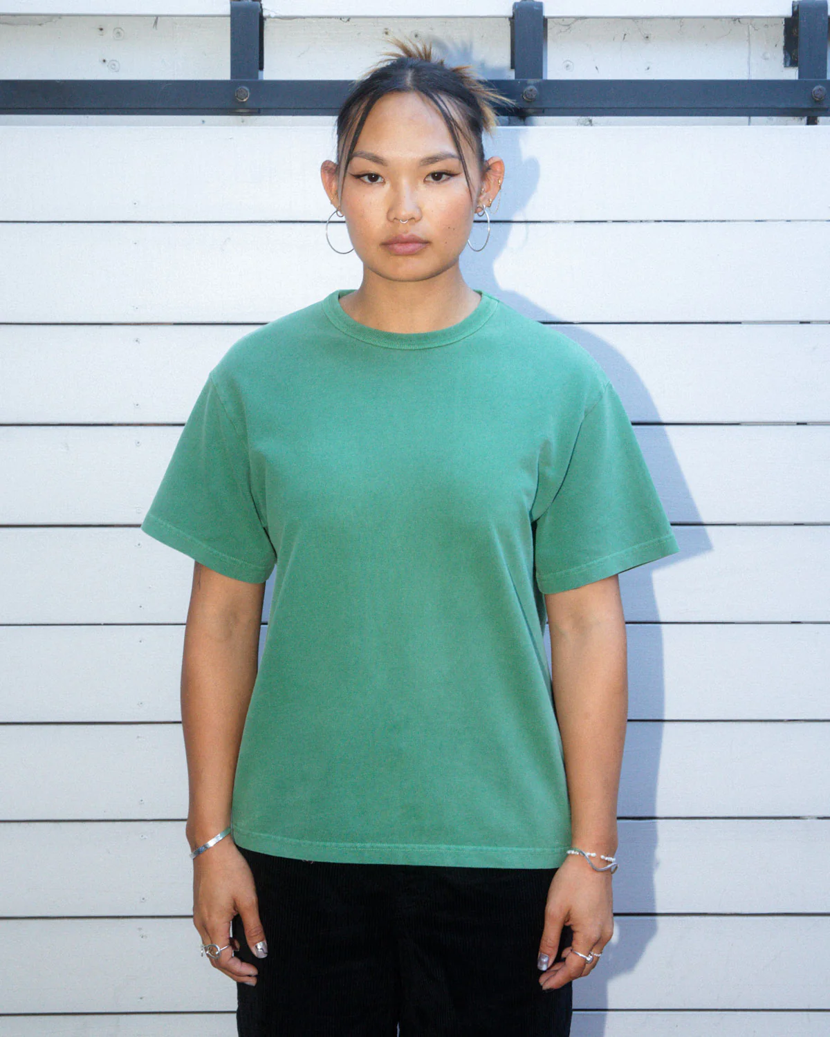 Pigment Pique T-shirt - Seafoam - Image 3