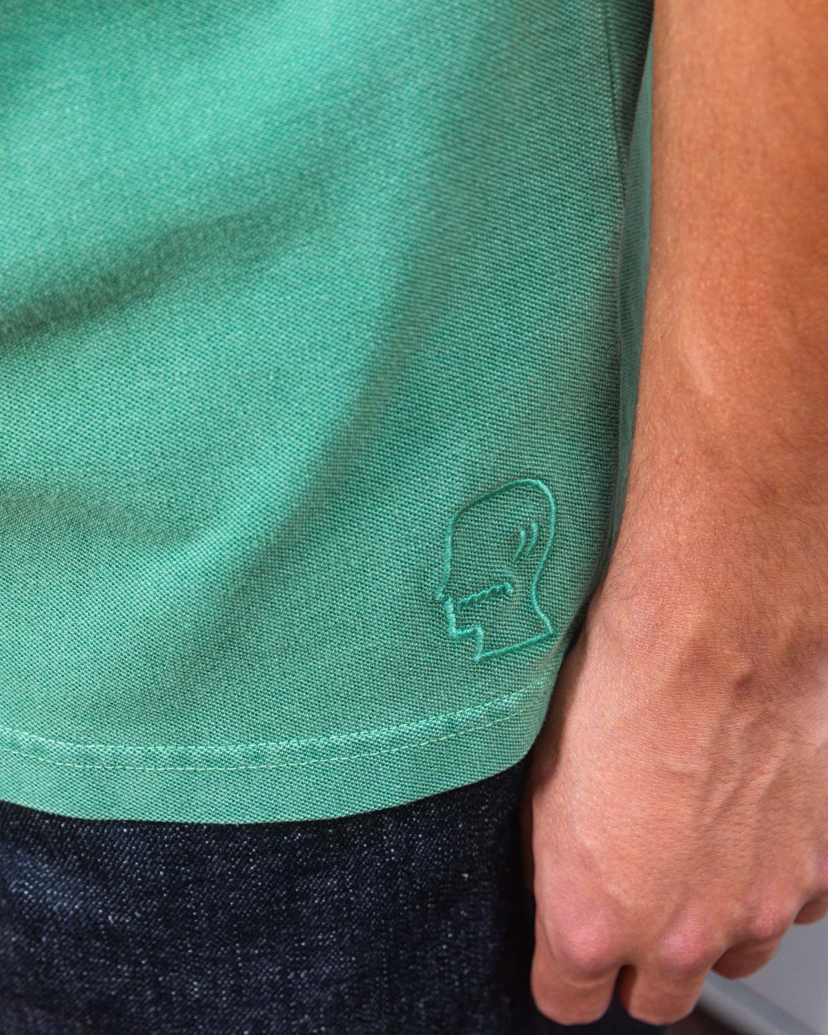 Pigment Pique T-shirt - Seafoam - Image 4