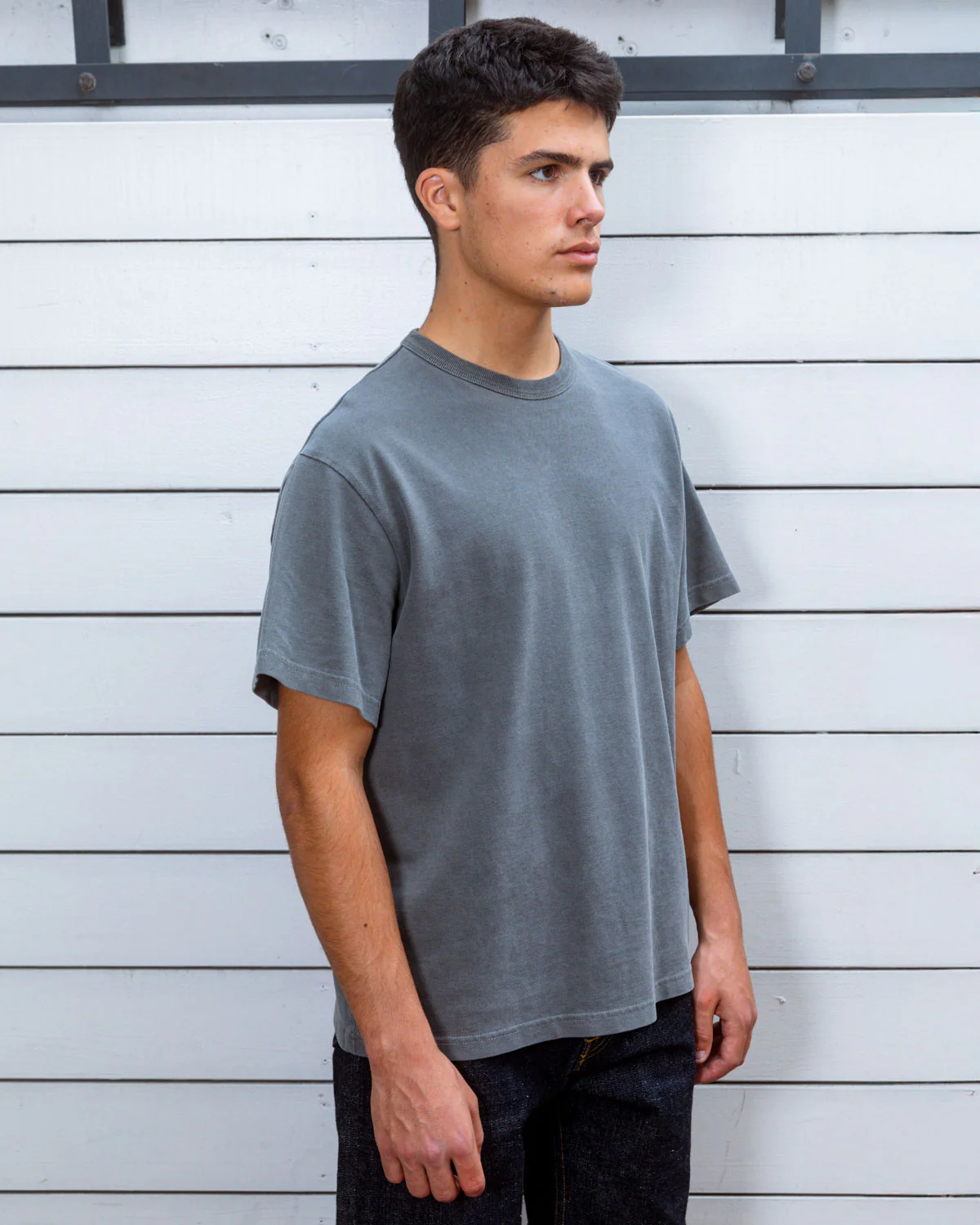 Pigment Pique T-shirt - Washed Black - Image 4