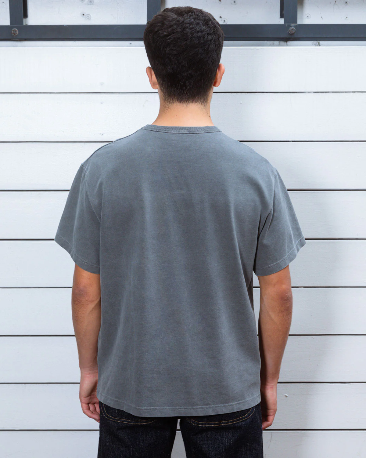 Pigment Pique T-shirt - Washed Black - Image 5