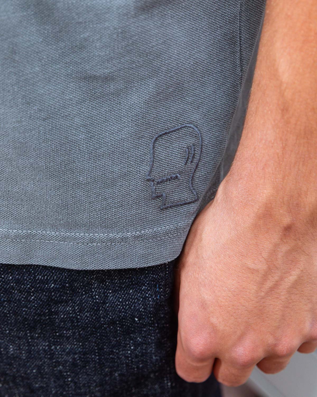 Pigment Pique T-shirt - Washed Black - Image 6