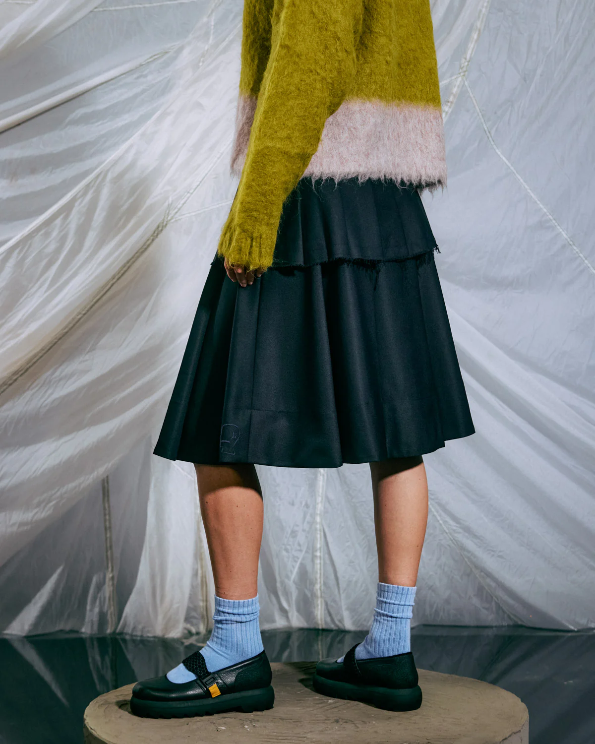 Pleated Skirt - Midnight Blue - Image 6