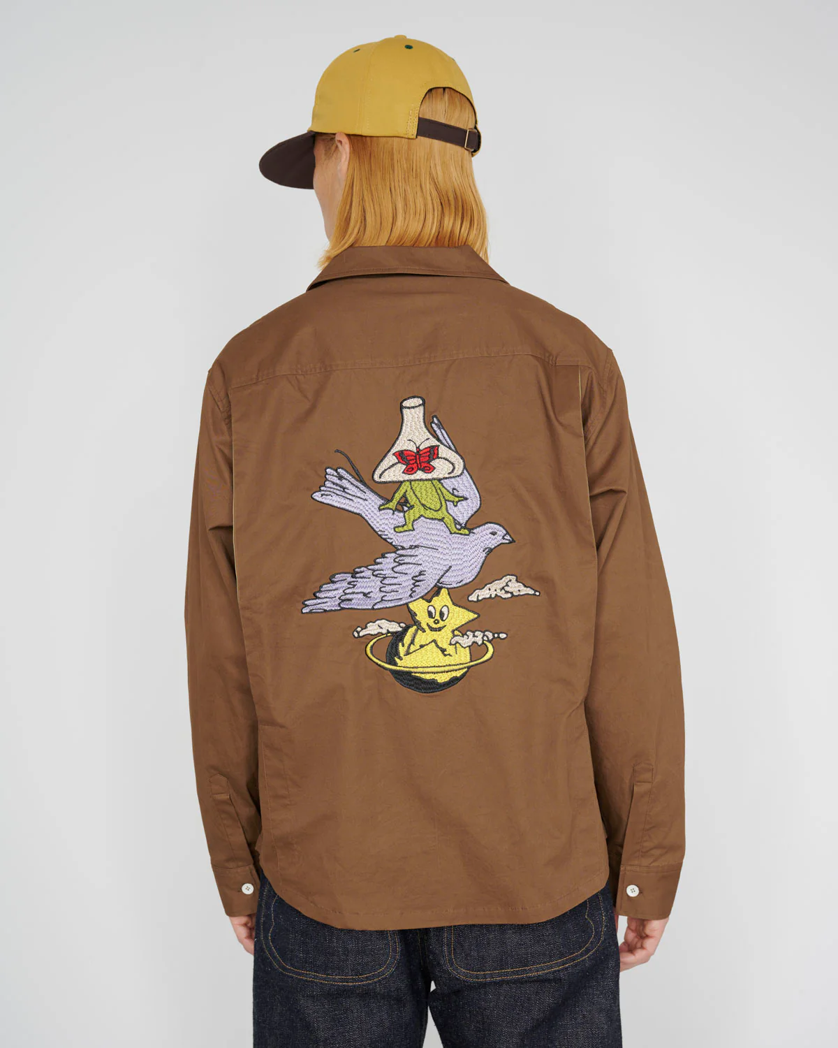 Poplin Camp Collar Shirt - Chocolate - Image 6