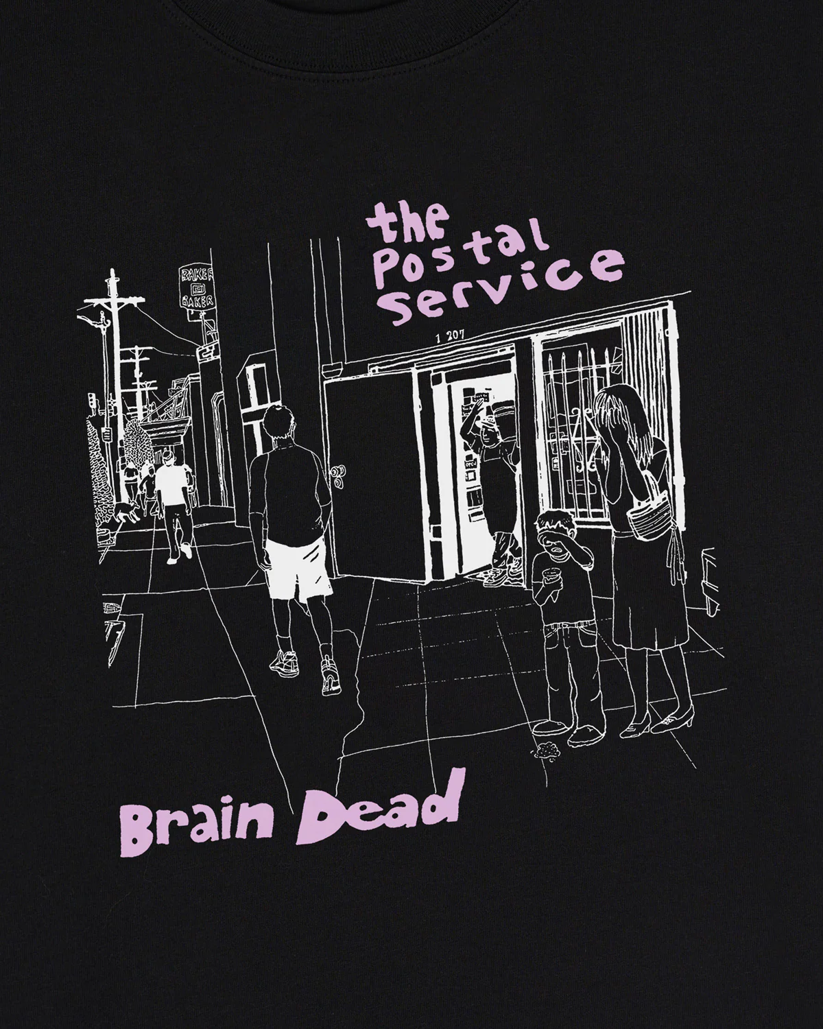 Brain Dead x The Postal Service T-shirt - Black - Image 3
