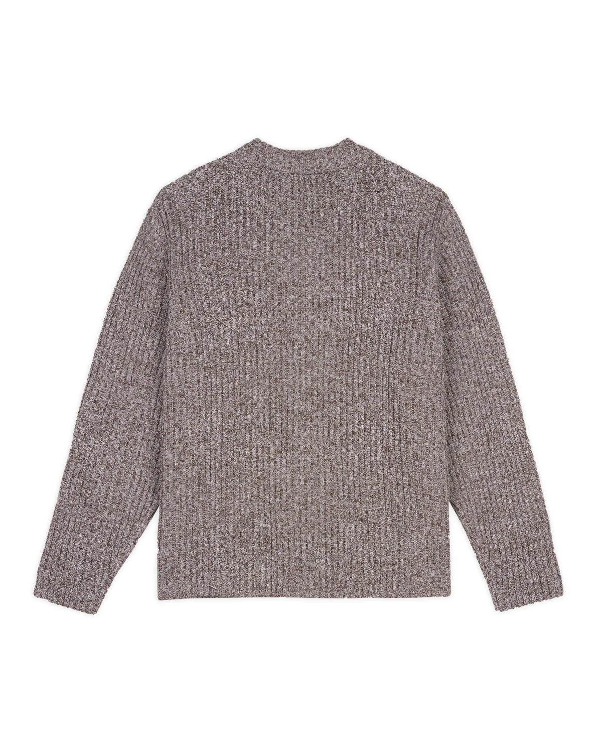 Rib Knit Cardigan - Brown Multi - Image 4