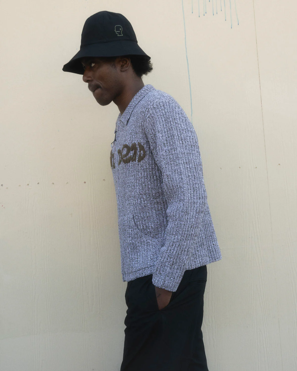 Rib Knit Cardigan - Brown Multi - Image 6