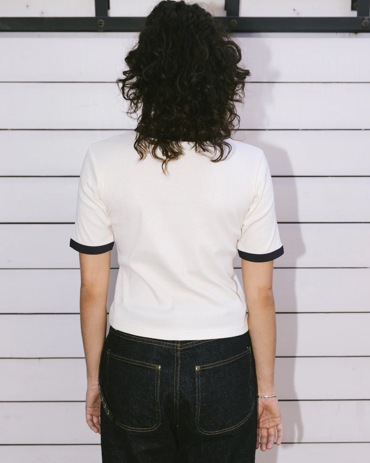 Ribbed Henley - Natural - Image 7