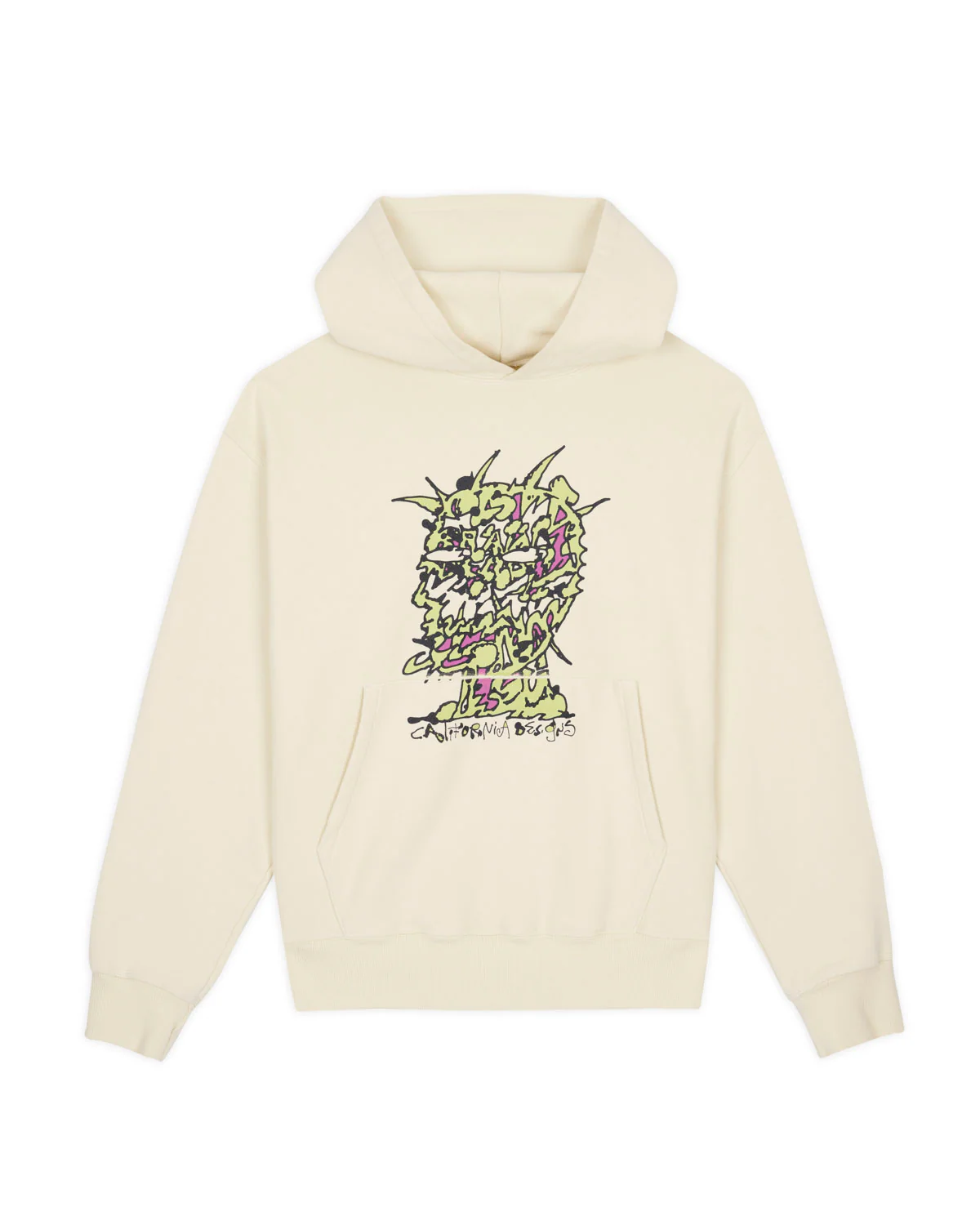 Scrambled Head Hoodie - Natural