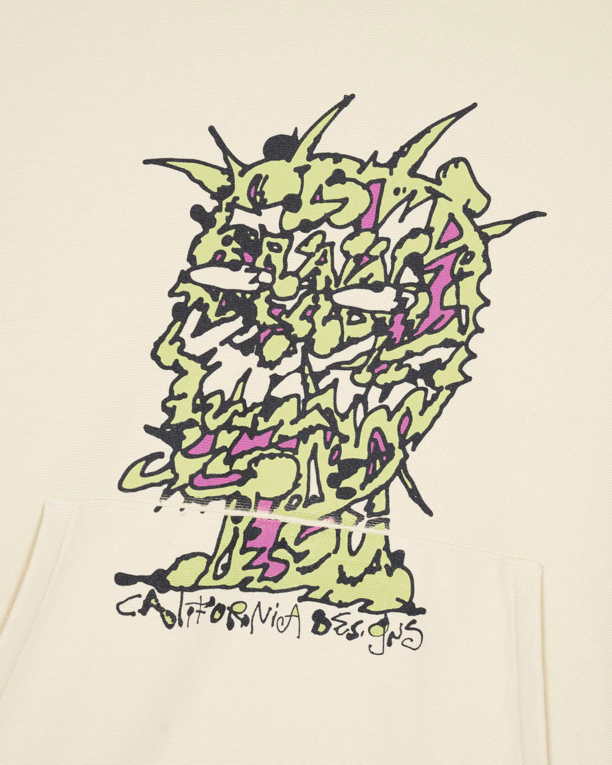 Scrambled Head Hoodie - Natural - Image 2