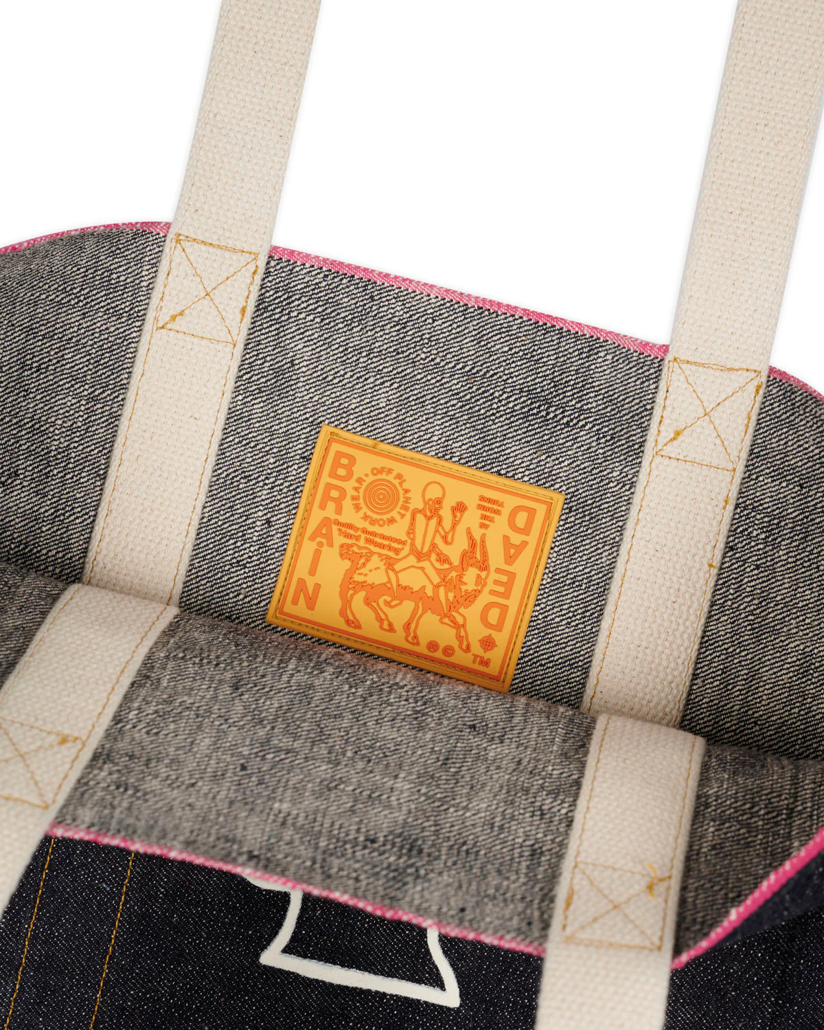 Selvedge Denim Logohead Tote Bag - Indigo - Image 3