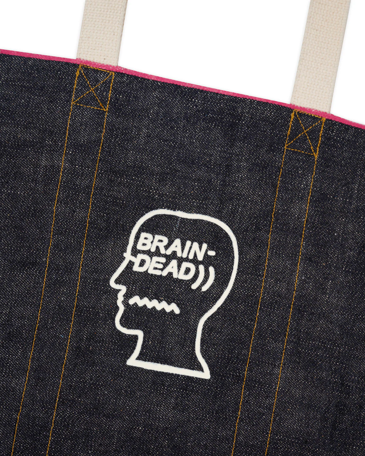 Selvedge Denim Logohead Tote Bag - Indigo - Image 4