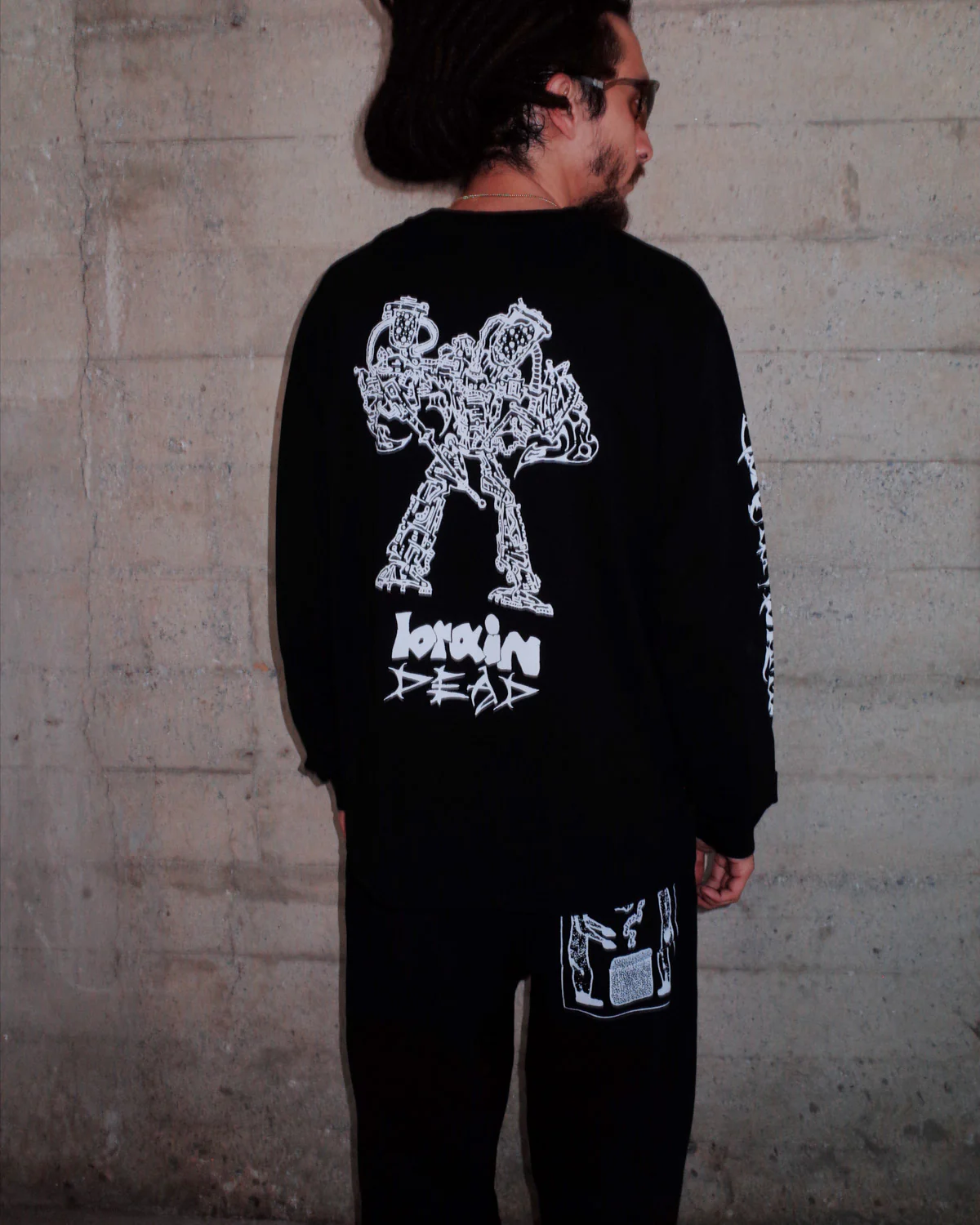 Skull Mech Long Sleeve - Black - Image 8