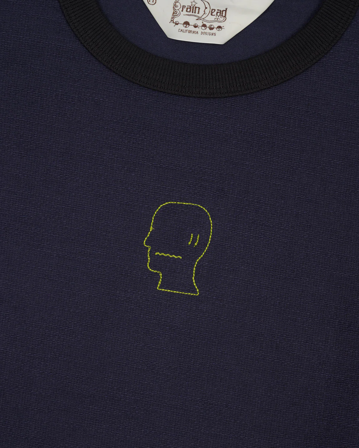 Slubby Ringer T-shirt - Navy - Image 2