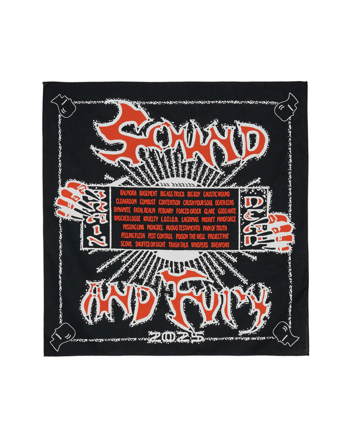 Sound & Fury 2025 Lineup Bandana - Black