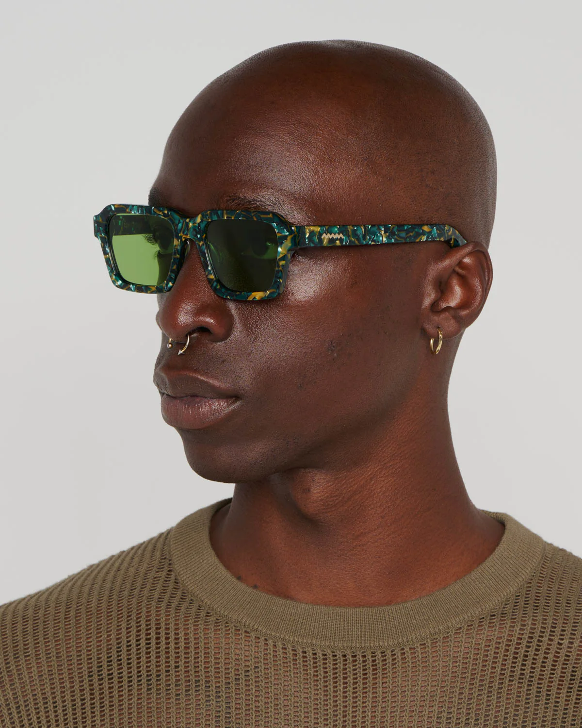 Staunton Post Modern Primitive Eye Protection - Green Granite/Green - Image 4