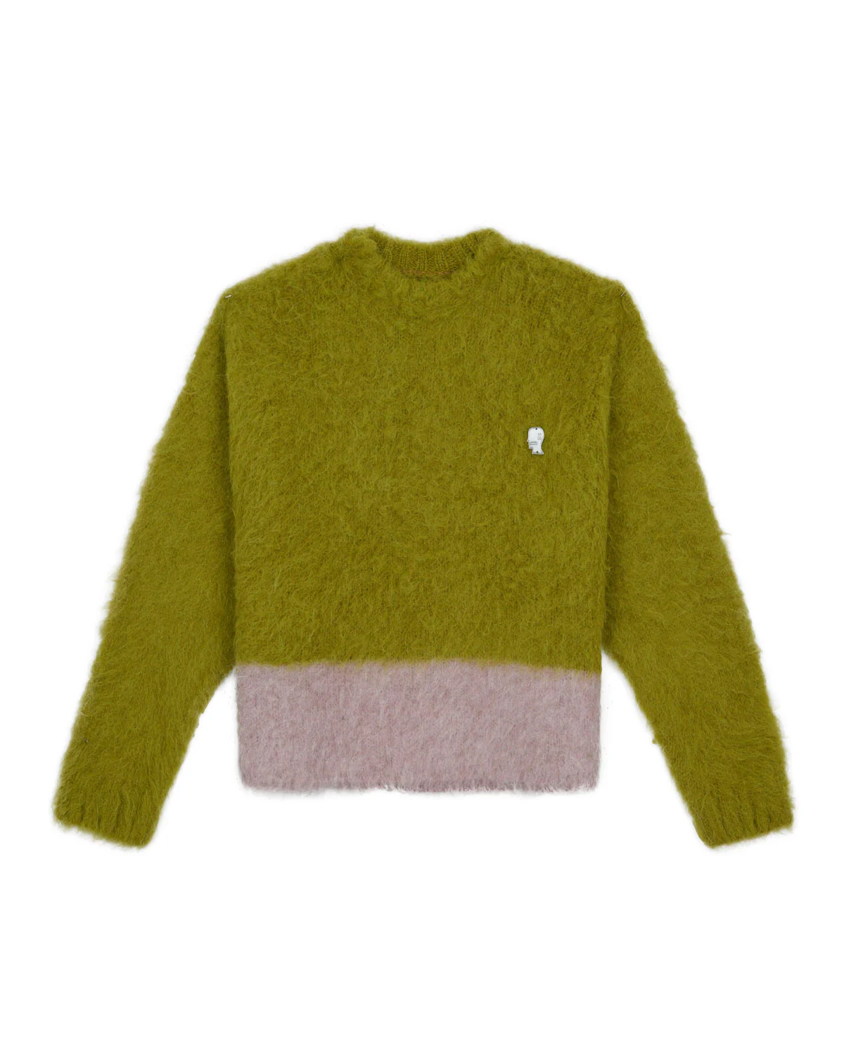 Super Hairy Boxy Knit Sweater - Lime