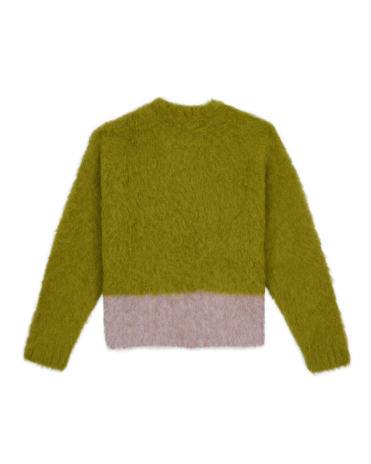 Super Hairy Boxy Knit Sweater - Lime - Image 3