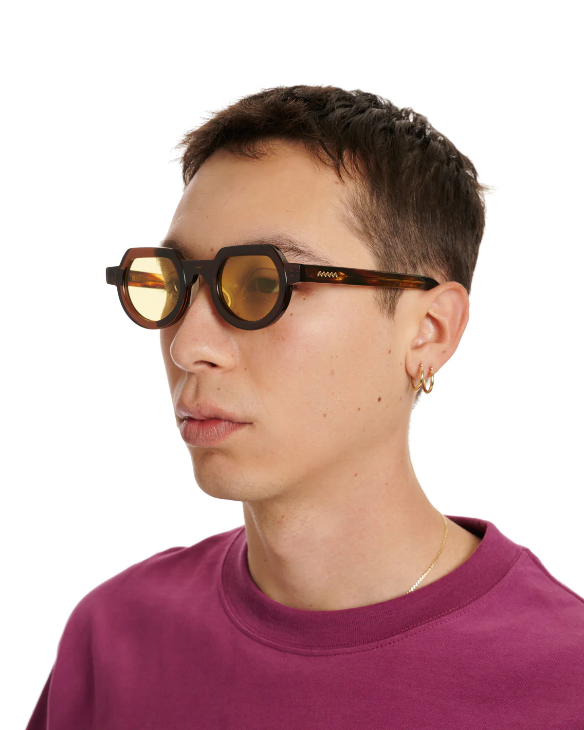 Tani Post Modern Primitive Eye Protection Sunglasses - Havana/Yellow - Image 6