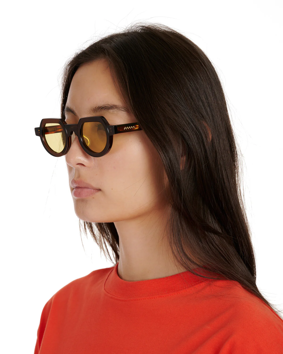 Tani Post Modern Primitive Eye Protection Sunglasses - Havana/Yellow - Image 8