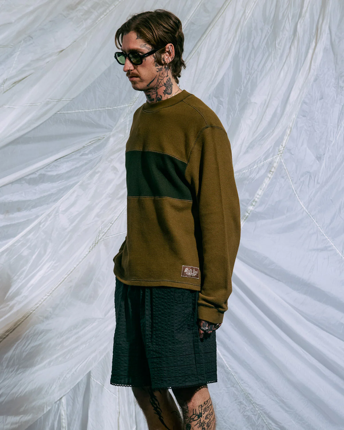 Thermal Long Sleeve Tee - Olive - Image 7