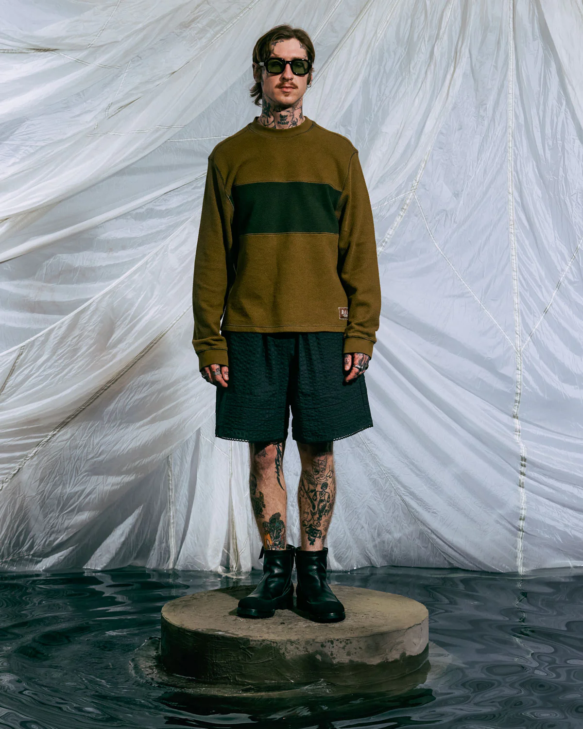 Thermal Long Sleeve Tee - Olive - Image 8