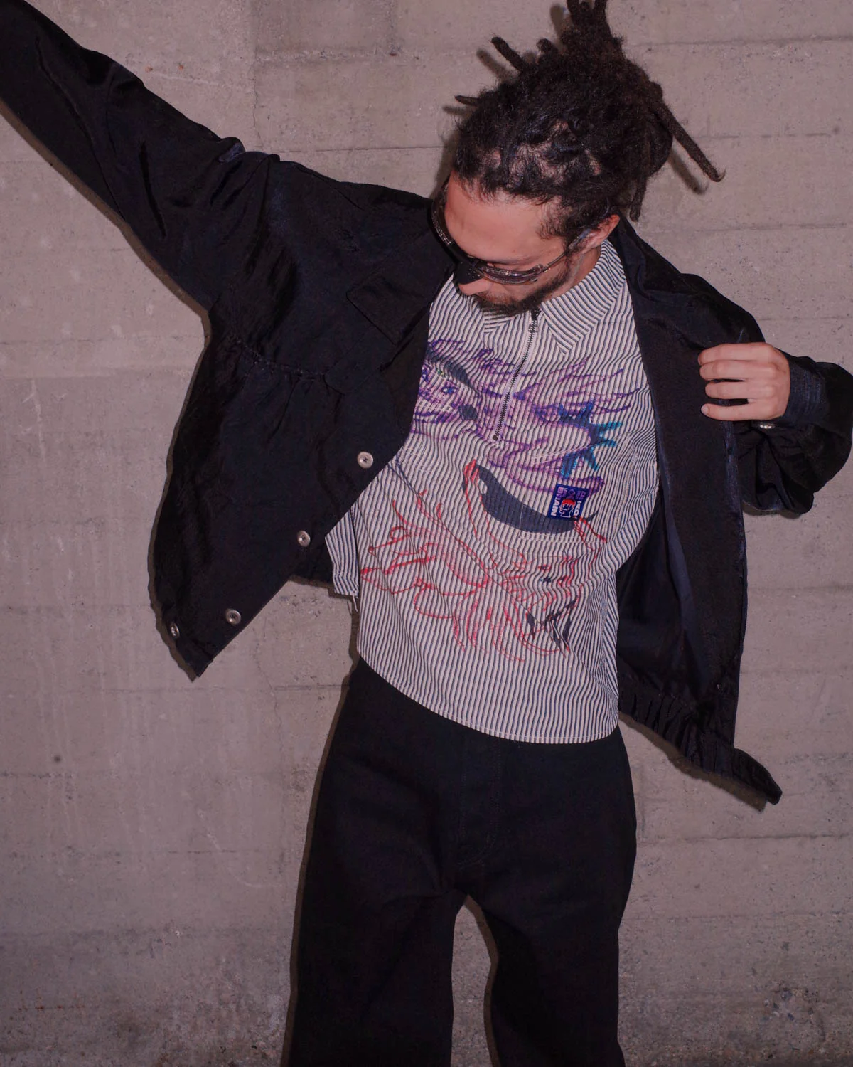 Titan Bomber Jacket - Black - Image 7