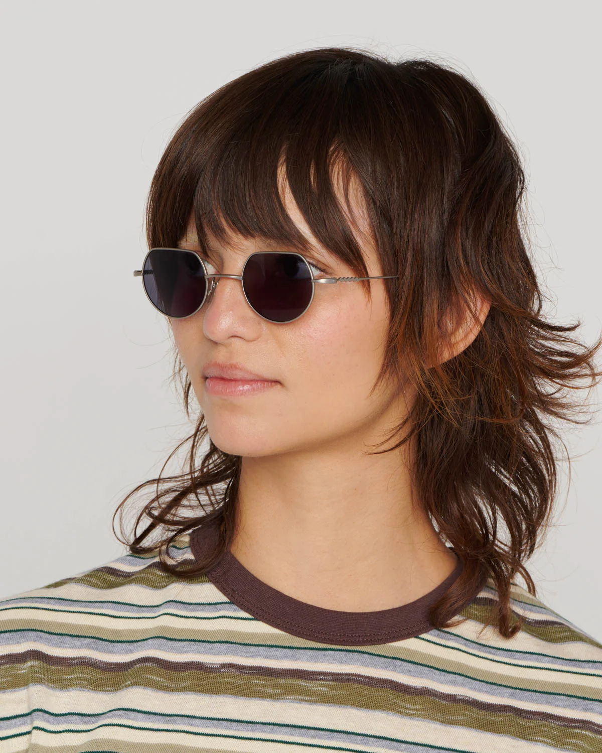 Titanium Tani Post Modern Primitive Eye Protection - Matte Silver - Image 2