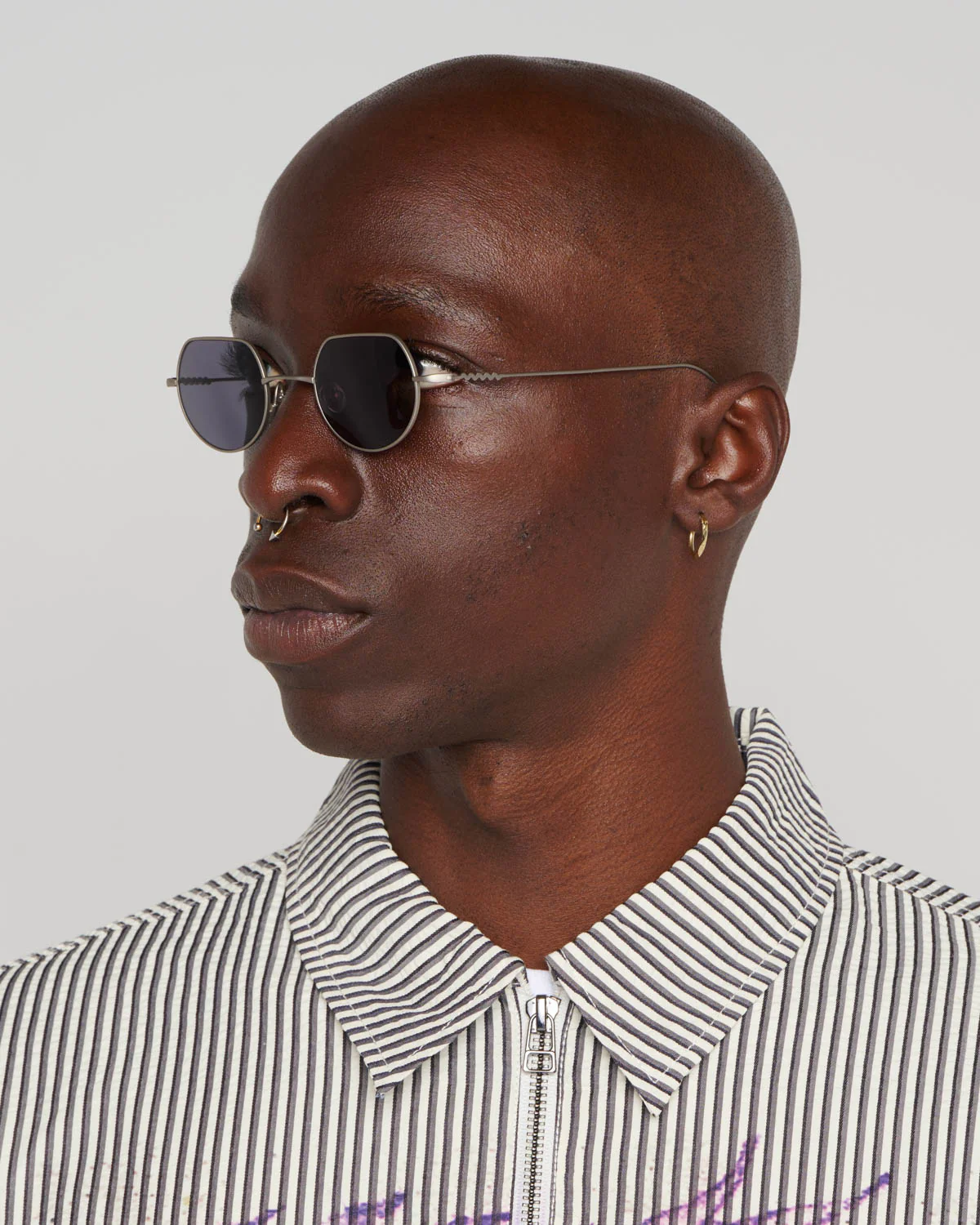 Titanium Tani Post Modern Primitive Eye Protection - Matte Silver - Image 4