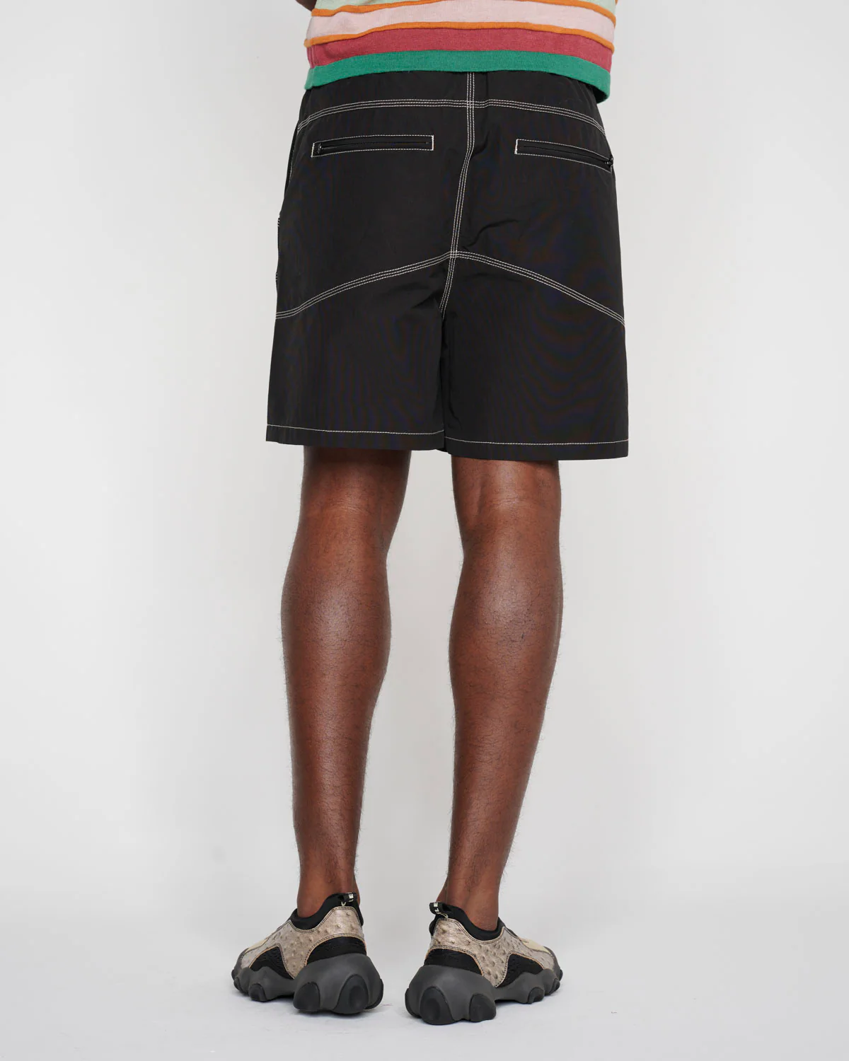 Triple Needle Bishop Short - Black - Image 5
