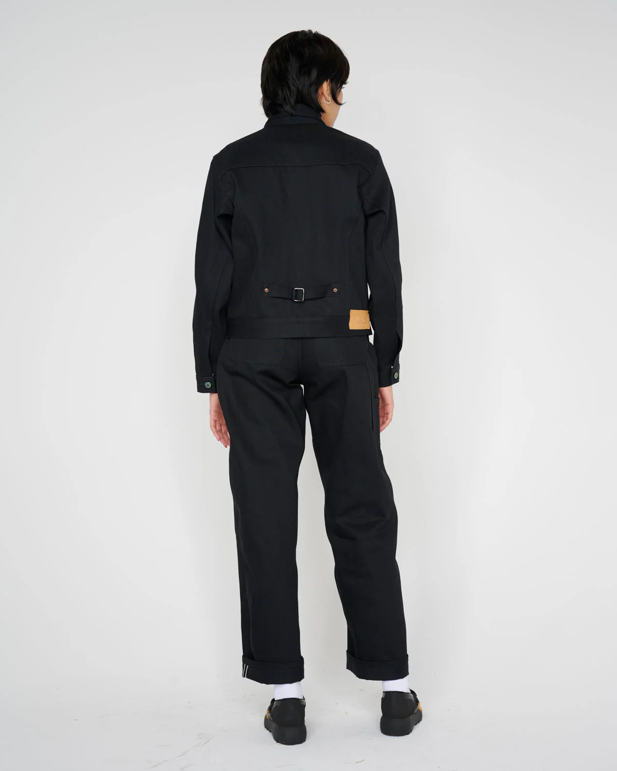 Trucker Jacket 13.2oz Selvedge Denim - Solid Black - Image 12