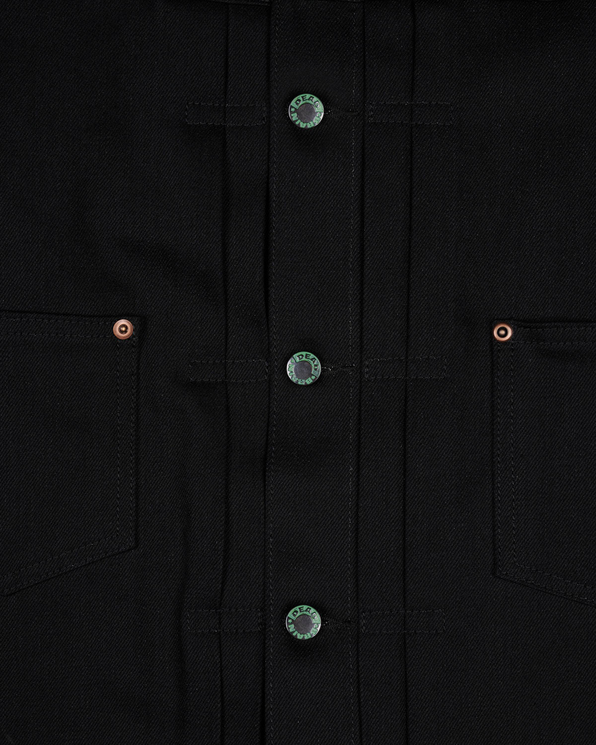 Trucker Jacket 13.2oz Selvedge Denim - Solid Black - Image 5