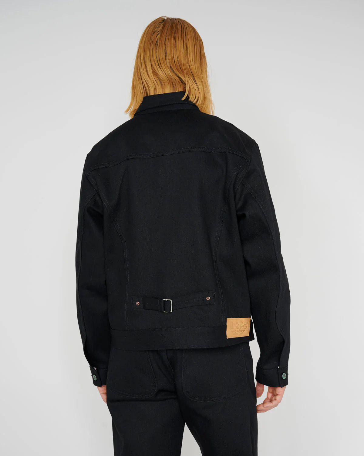Trucker Jacket 13.2oz Selvedge Denim - Solid Black - Image 8