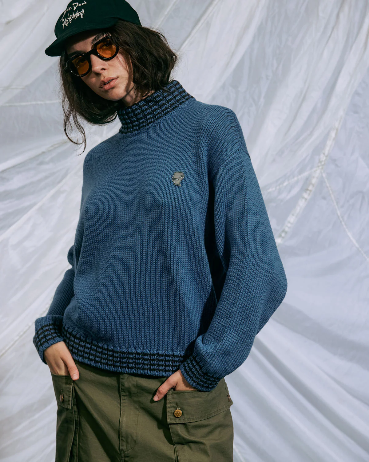 Turtle Neck Sweater - Blue - Image 7