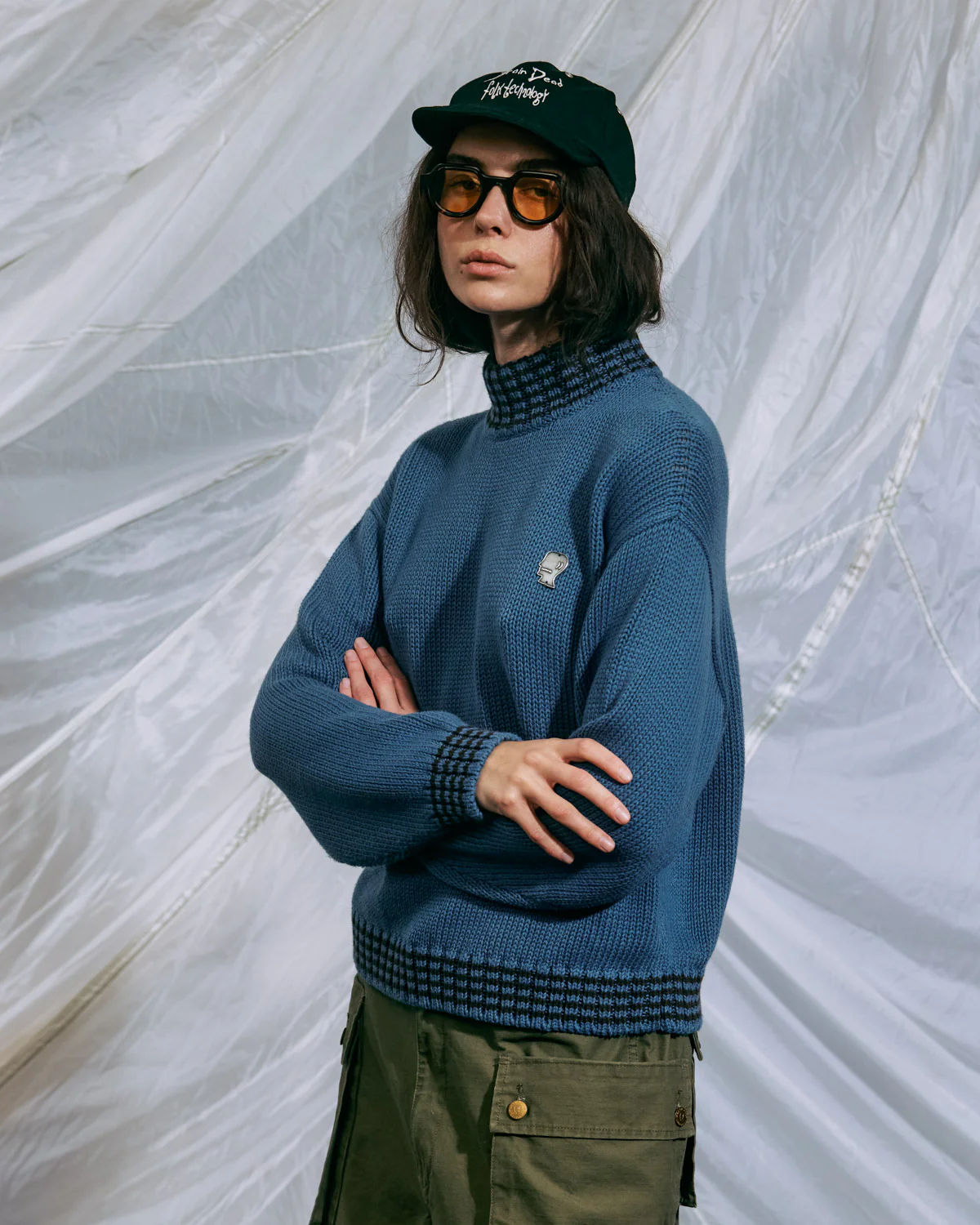 Turtle Neck Sweater - Blue - Image 8