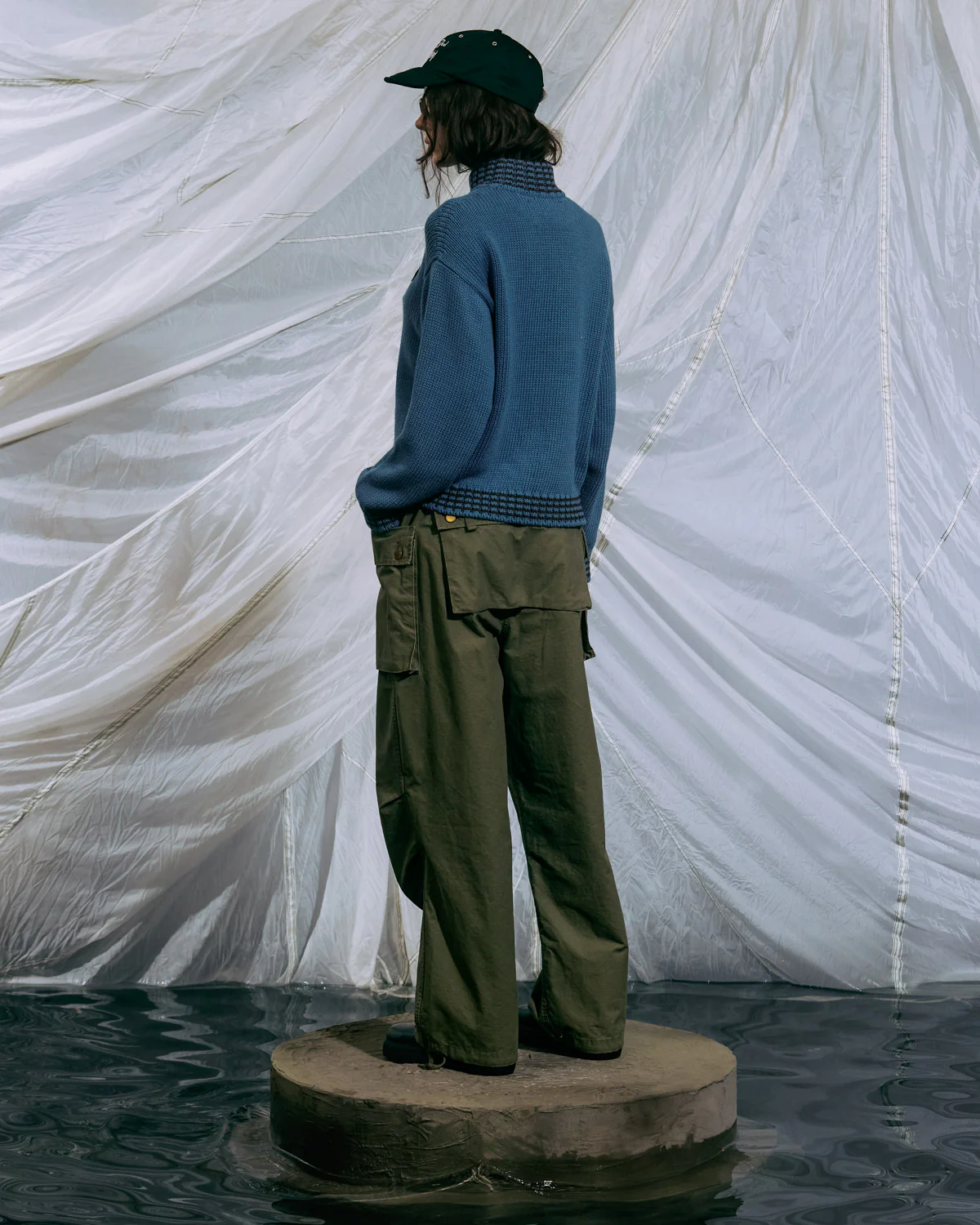 Turtle Neck Sweater - Blue - Image 9