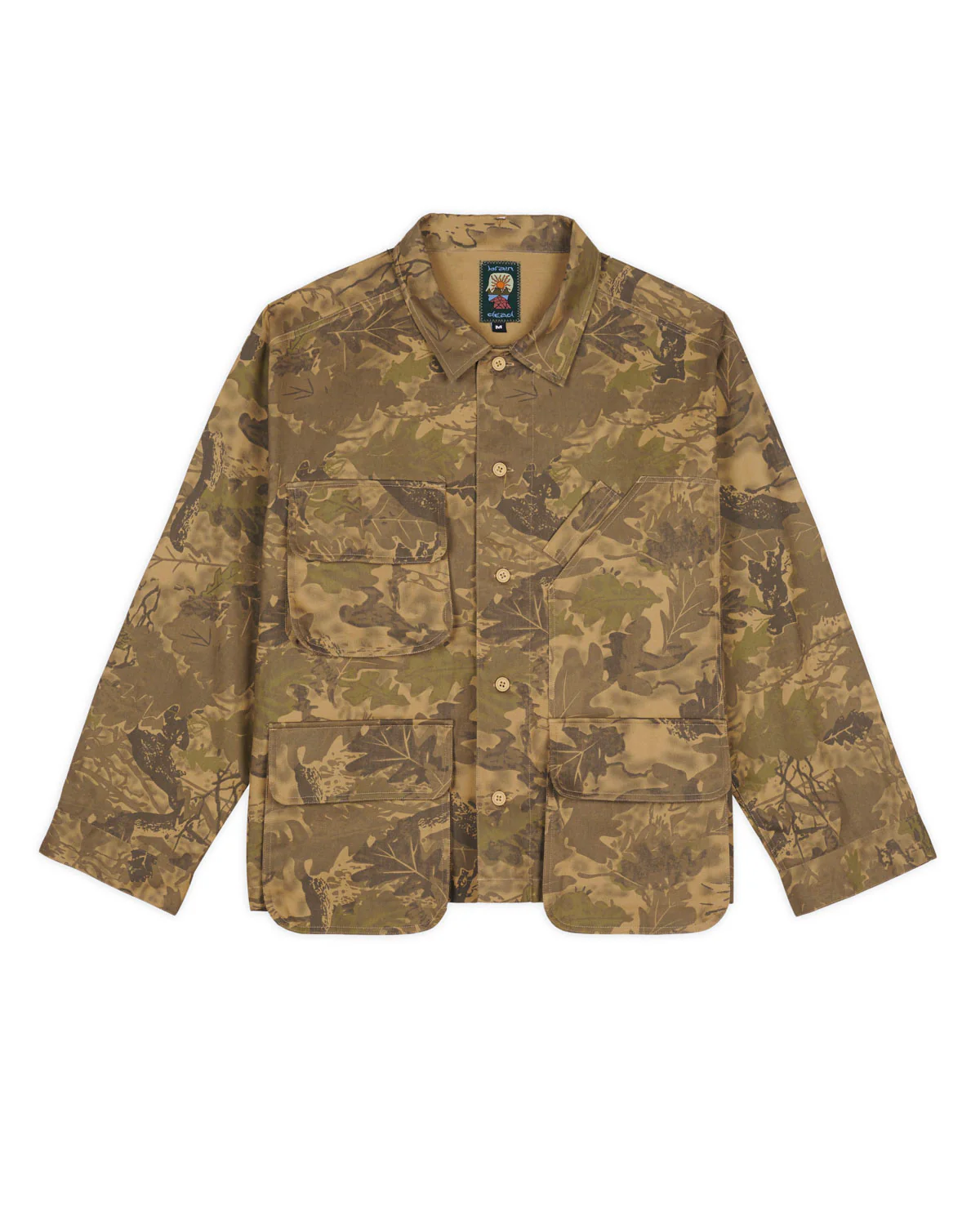 Twill Military Shirt Jacket - Leaf Camo