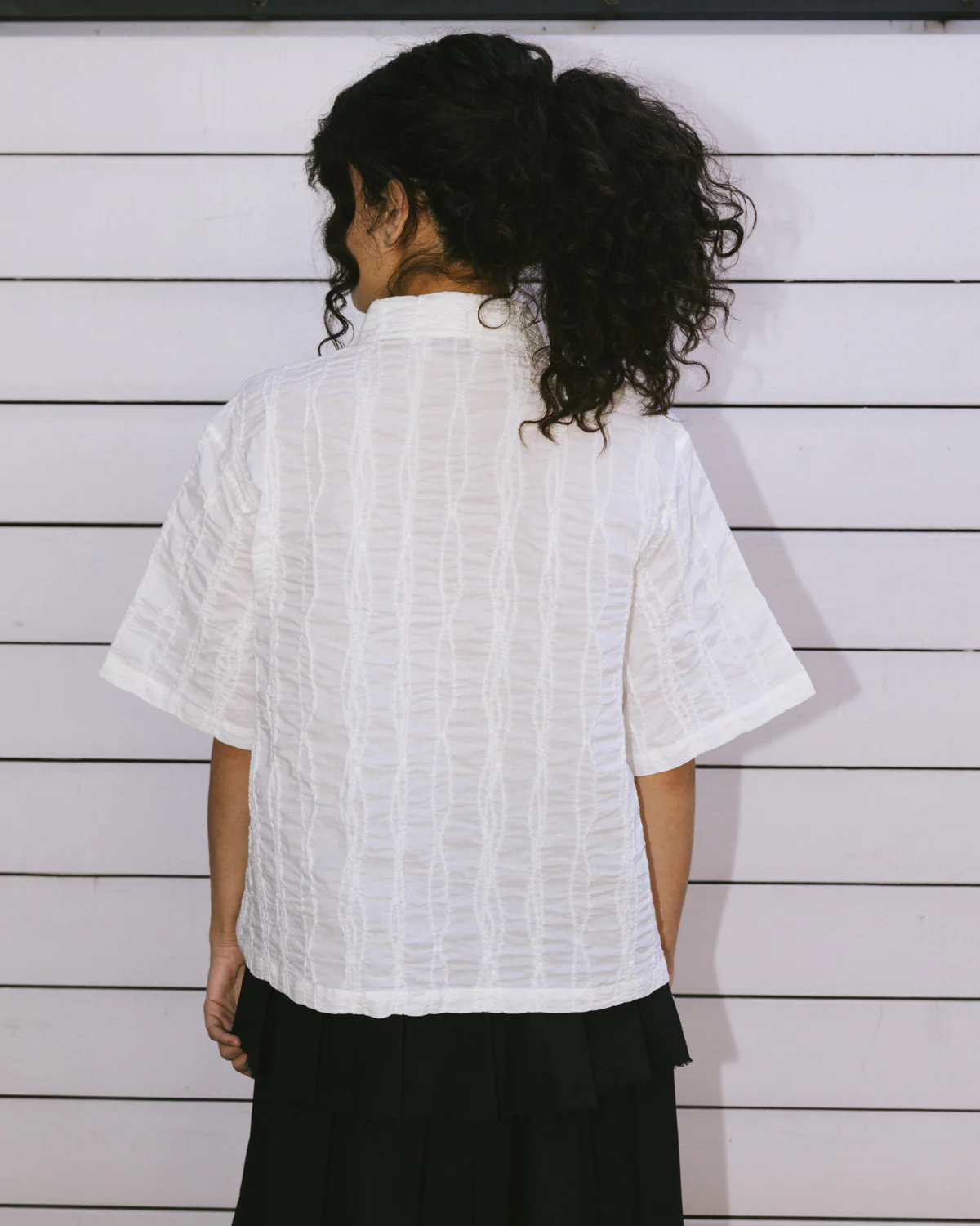 Twisted Piping Shirt - Natural - Image 11