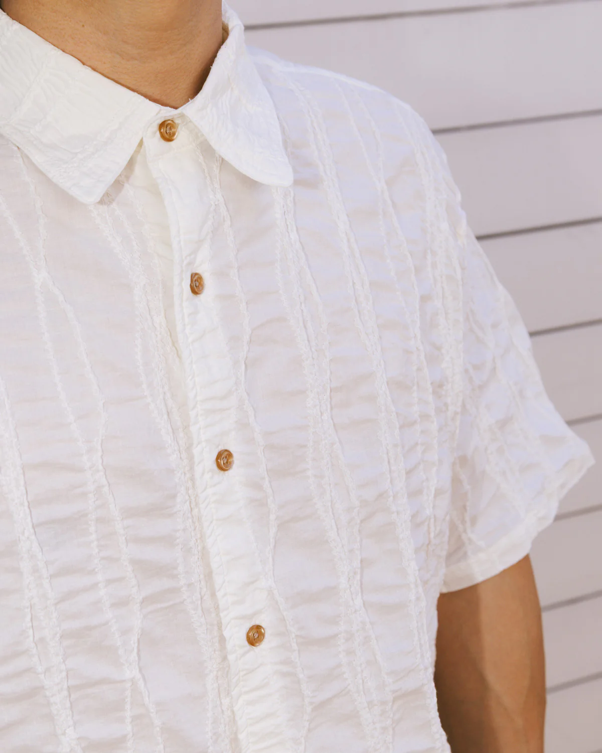 Twisted Piping Shirt - Natural - Image 6
