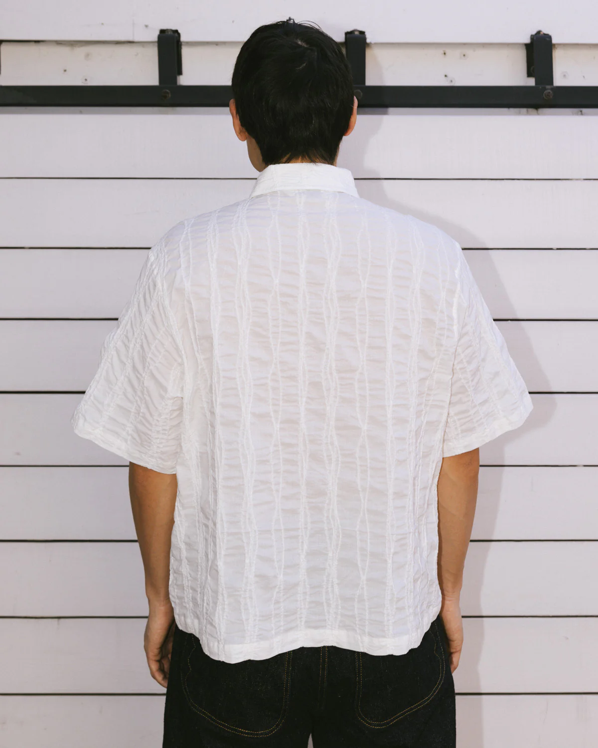 Twisted Piping Shirt - Natural - Image 8