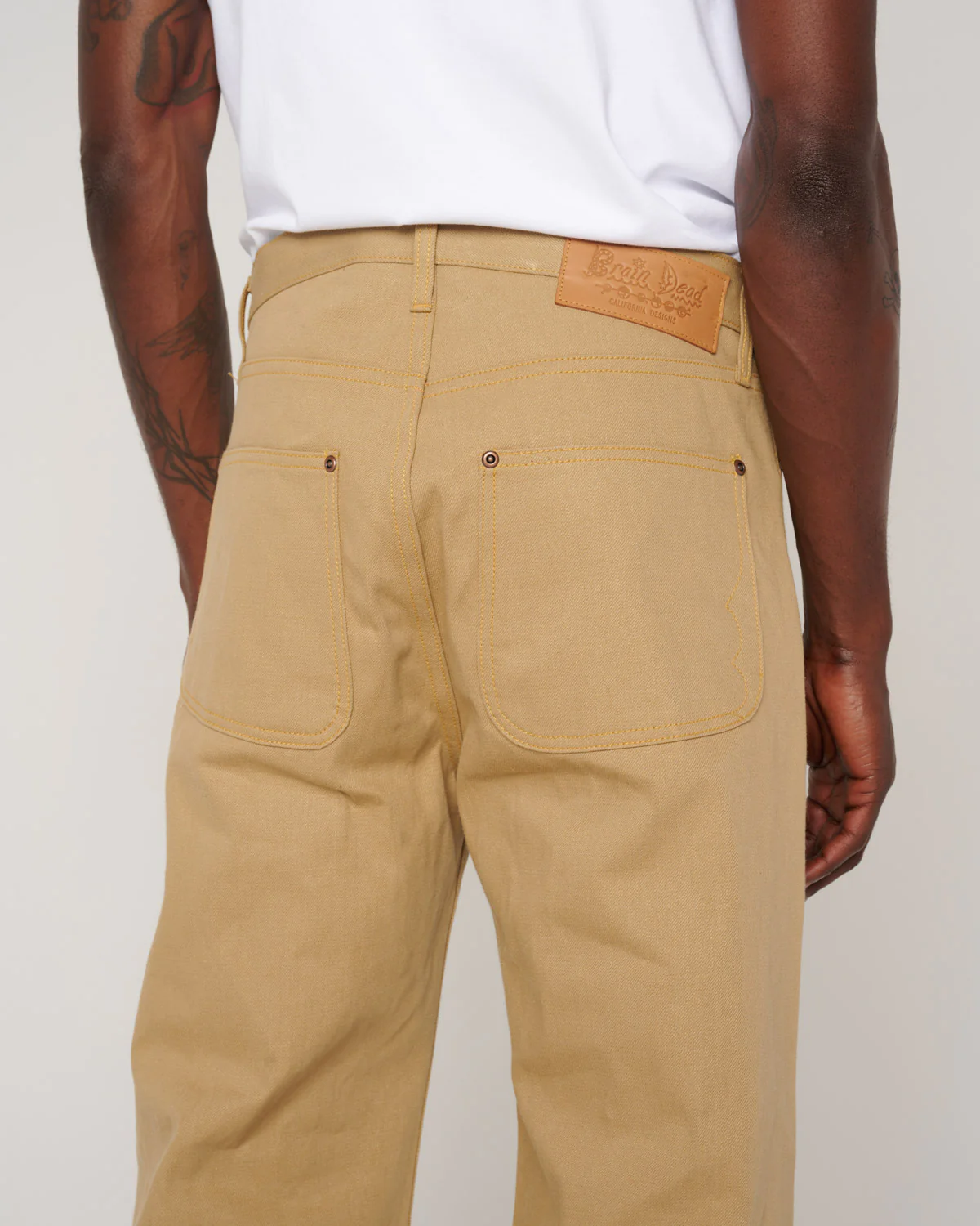 Type 00 13.5oz Selvedge Bull Denim - Tan - Image 6