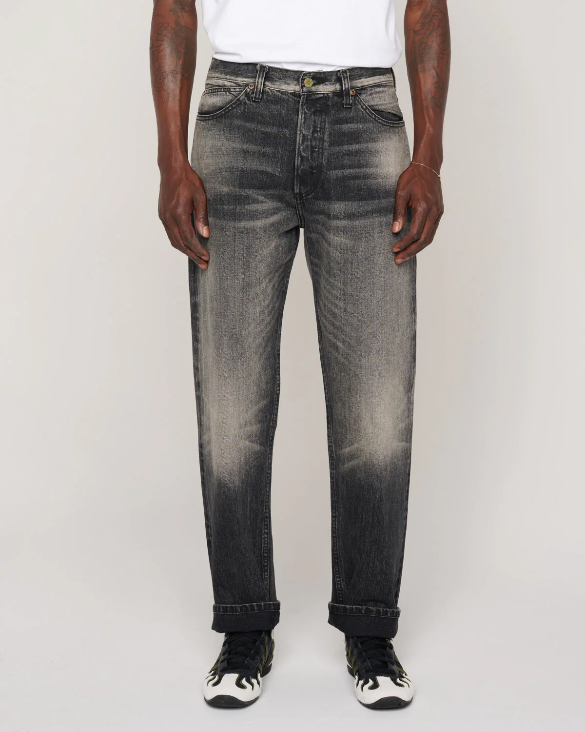 Type 01 13.2oz Selvedge Denim Pant - Washed Black - Image 2